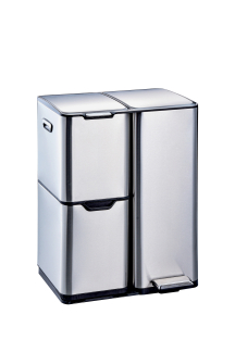 Baltic affaldssystem stål 1 x 13, 17 samt 30 liter og inderspande i plast