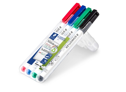 Whiteboardmarker Staedtler 301 WP4 ass. Lumocolor 1,0mm 4stk