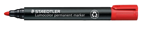 Marker STAEDTLER Lumocolor 352 permanent r&oslash;d 2mm bullet 352-2