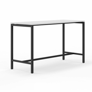 H&oslash;jbord Monik 180x70cm h&oslash;jde 105cm hvid med sort stel