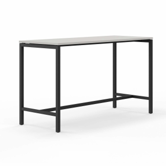 H&oslash;jbord Monik 180x70cm h&oslash;jde 105cm lysegr&aring; med sort stel