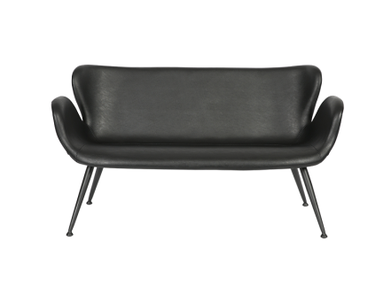 Loungesofa Delta sort 2 personer