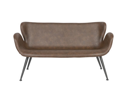 Loungesofa Delta brun 2 personer