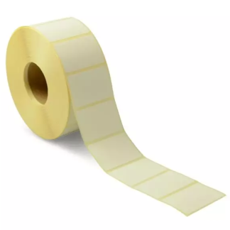 Etiketter termo hvid 38x25mm permanent kerne &Oslash;25mm / 2580 stk.