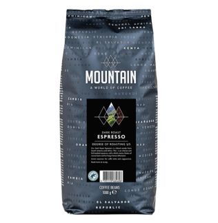 Kaffe Mountain Expresso Dark Roast 1 kg Helb&oslash;nne