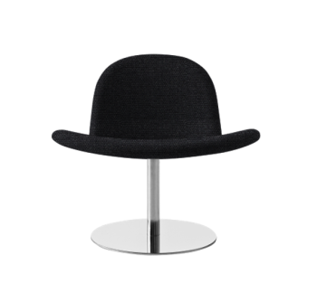 Softline loungestol Orlando swivel Stof: Vision black/grey. Crom stel