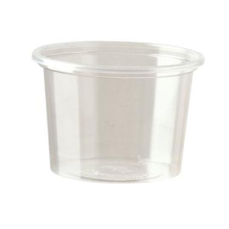 Dressingb&aelig;ger 100 ml &Oslash;70x47 mm rundt PS klar 30 ps x 100 stk