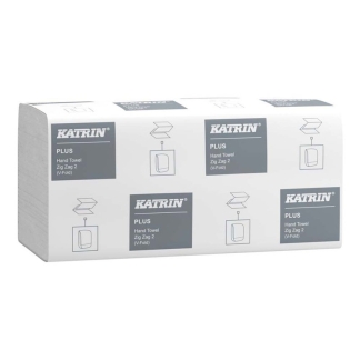 H&aring;ndkl&aelig;deark Katrin Plus V-fold 2-lag L23xB22,4xD11,5cm Nyfiber Hvid 20 pk. x 200 stk 35311