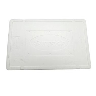 L&aring;g til termokasser L60xB40xH2.5cm EPS Sunpack hvid