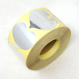 Gavem&aelig;rke hjerter 40x48mm s&oslash;lv 1000 stk