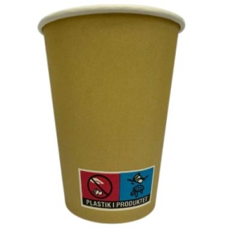 Kaffeb&aelig;ger pap &Oslash;70xH90mm 21cl 7.5oz Single Wall 100 stk/ps  Incl afgift 