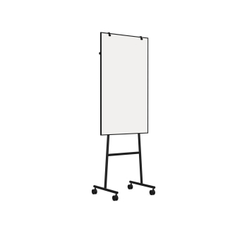 Whiteboard One mobile i sort Mål: 707 x 1960 x 500