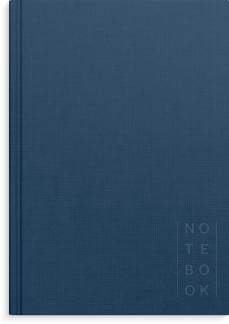 Notesbog Textile dark blue linieret A5