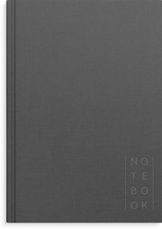 Notesbog Textile dark grey linieret A5