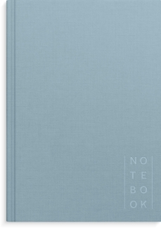 Notesbog Textile light blue linieret A5