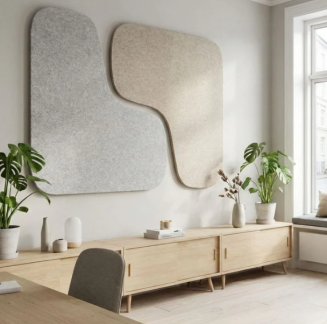 Filt Akustikplade 9mm Angle shape 90x67cm gr&aring;