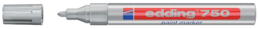 Paint marker Edding 750 permanent sølv 2-4mm rund spids
