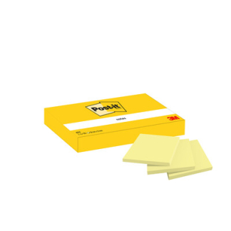 Post-it blok 653 gul 38x51mm 100bl 3M 