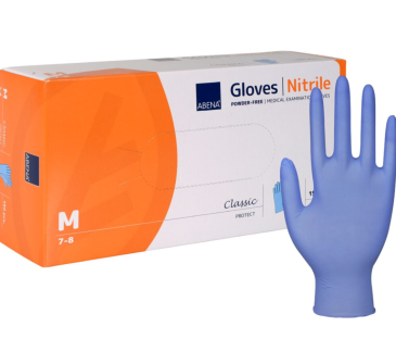 Nitrilhandsker&nbsp;medium bl&aring; pudderfri&nbsp;150stk/pak 