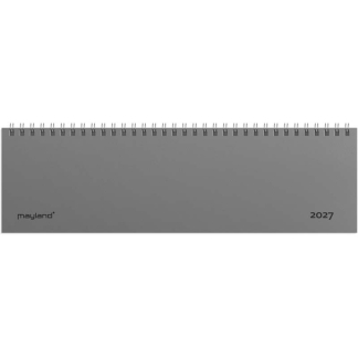 Dag-uge bordkalender gr&aring; PP-plast 2027 - 27130000